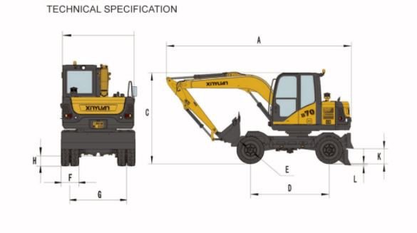 XYC70W Wheel Excavator