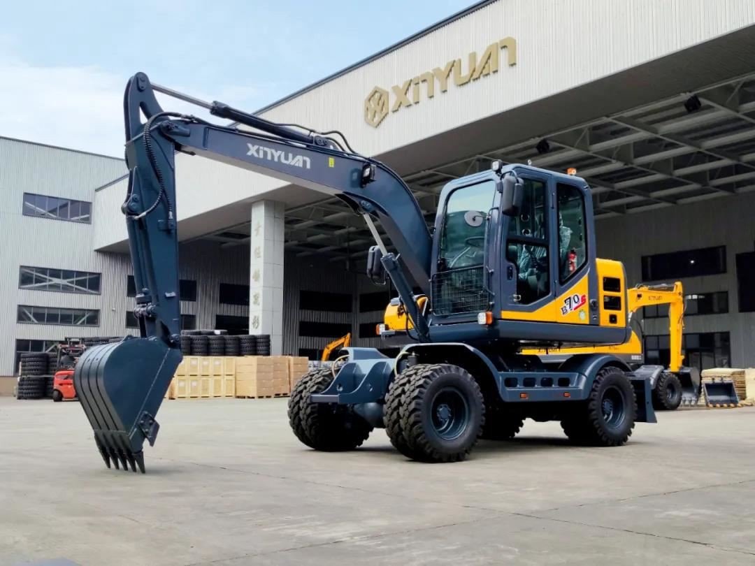 digging trench with mini excavator