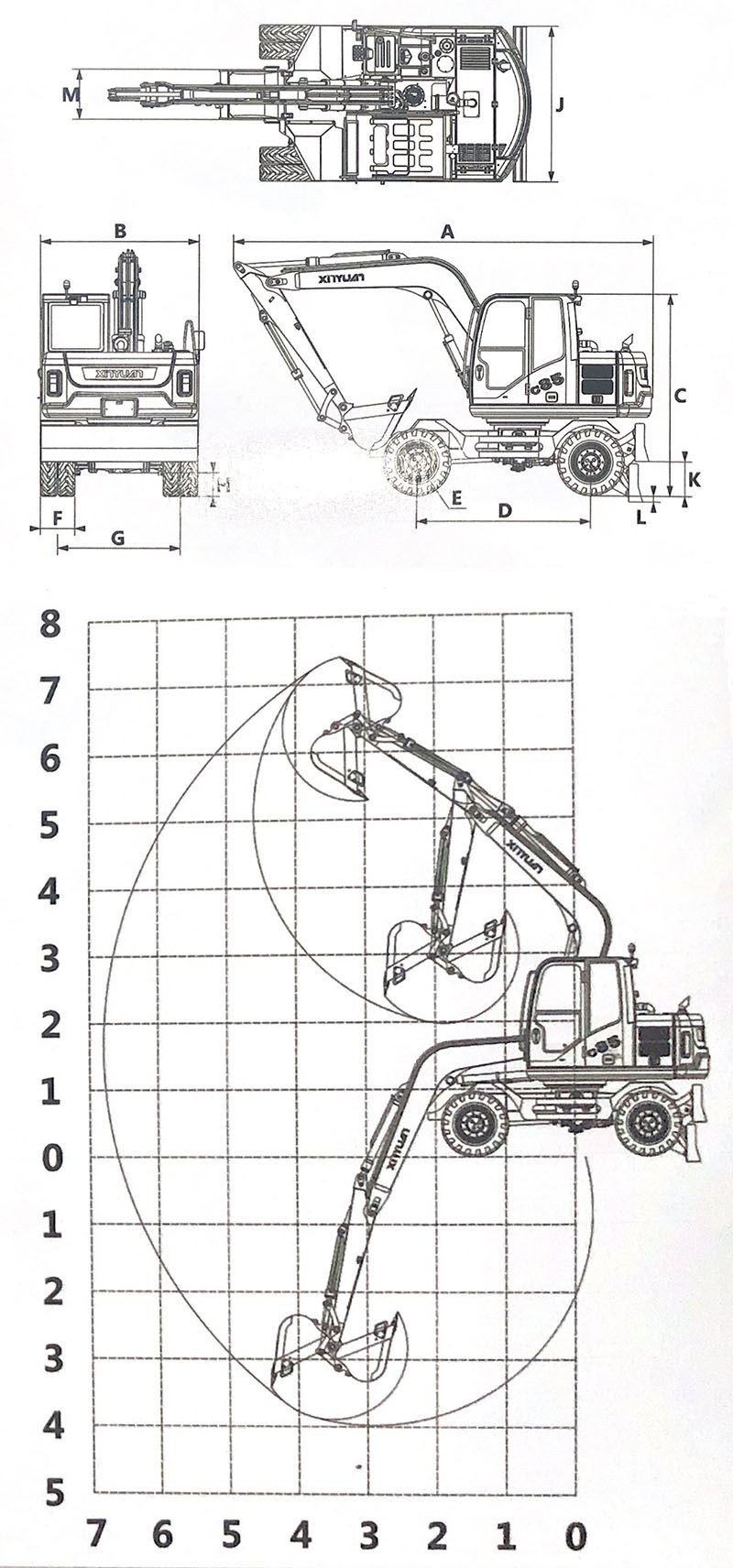 Hydraulic Excavator Drawing